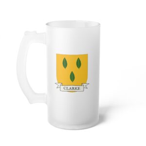 Clarke Family Coat of Arms Beer Mug