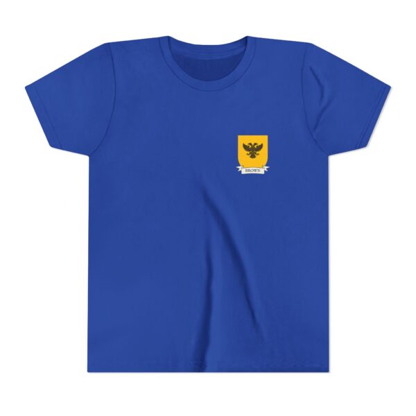 Brown Family Coat of Arms Youth T-Shirt - Image 5