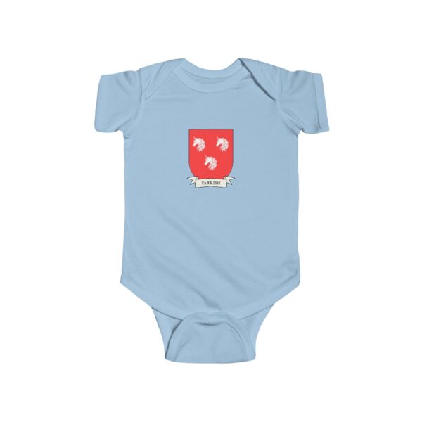 Parrish Family Coat of Arms Baby Onesie Bodysuit - Image 4