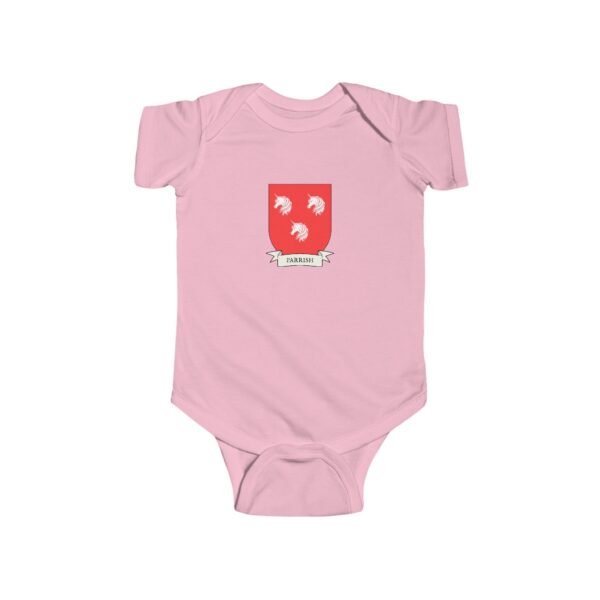 Parrish Family Coat of Arms Baby Onesie Bodysuit - Image 5