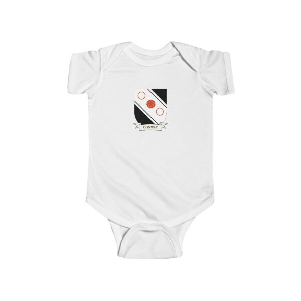 Conway Family Coat of Arms Baby Onesie Bodysuit - Image 2
