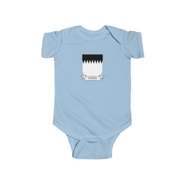 Power Family Coat of Arms Baby Onesie Bodysuit - Image 4