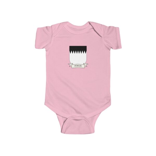 Power Family Coat of Arms Baby Onesie Bodysuit - Image 5
