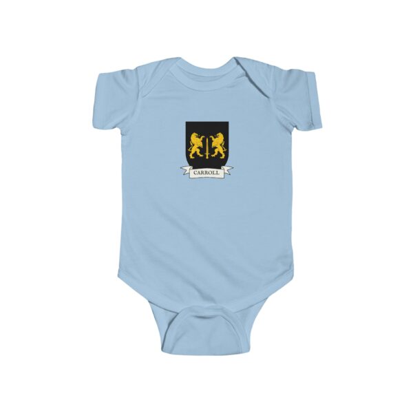 Carroll Family Coat of Arms Baby Onesie Bodysuit - Image 4