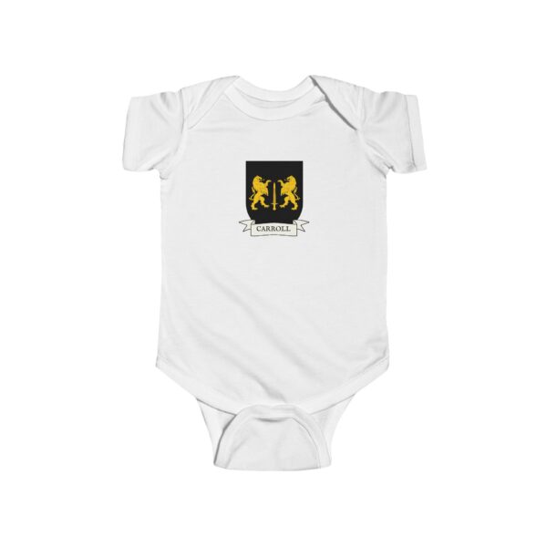 Carroll Family Coat of Arms Baby Onesie Bodysuit - Image 2