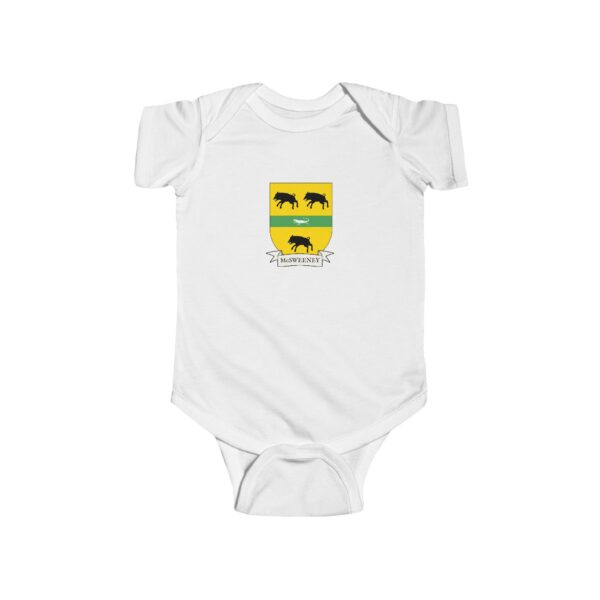 McSweeney Family Coat of Arms Baby Onesie Bodysuit - Image 2