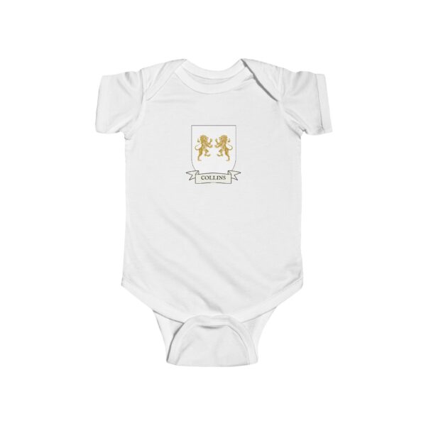 Collins Family Coat of Arms Baby Onesie Bodysuit - Image 2