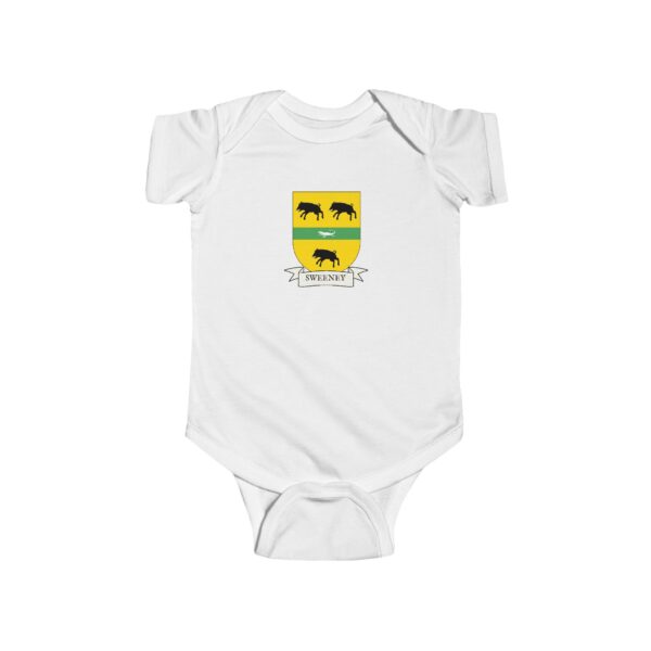 Sweeney Family Coat of Arms Baby Onesie Bodysuit - Image 2