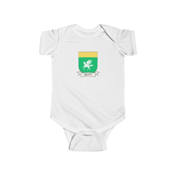 Quinn Family Coat of Arms Baby Onesie Bodysuit - Image 2