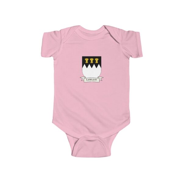 Lawless Family Coat of Arms Baby Onesie Bodysuit - Image 5