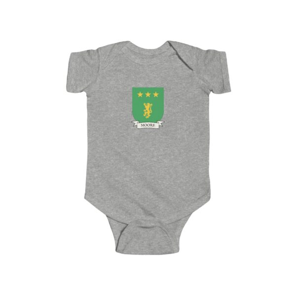 Moore Family Coat of Arms Baby Onesie Bodysuit - Image 3