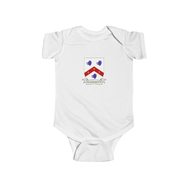 McDermott Family Coat of Arms Baby Onesie Bodysuit - Image 2
