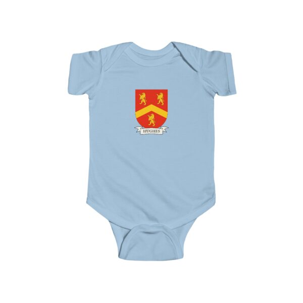 Hughes Family Coat of Arms Baby Onesie Bodysuit - Image 4