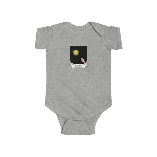 Brady Family Coat of Arms Baby Onesie Bodysuit - Image 3
