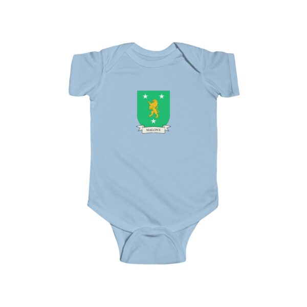 Malone Family Coat of Arms Baby Onesie Bodysuit - Image 4