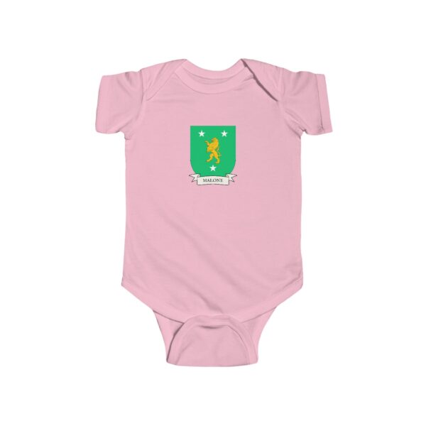 Malone Family Coat of Arms Baby Onesie Bodysuit - Image 5
