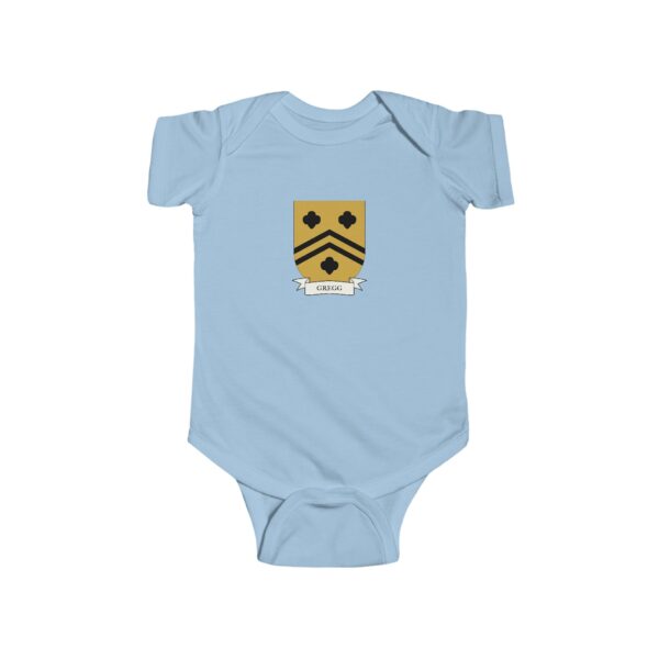 Gregg Family Coat of Arms Baby Onesie Bodysuit - Image 4