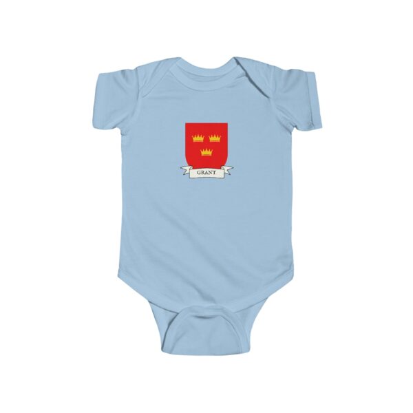 Grant Family Coat of Arms Baby Onesie Bodysuit - Image 4
