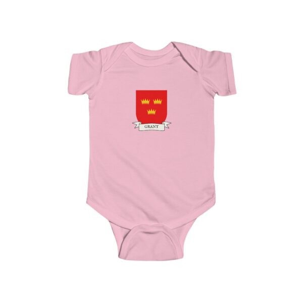 Grant Family Coat of Arms Baby Onesie Bodysuit - Image 5