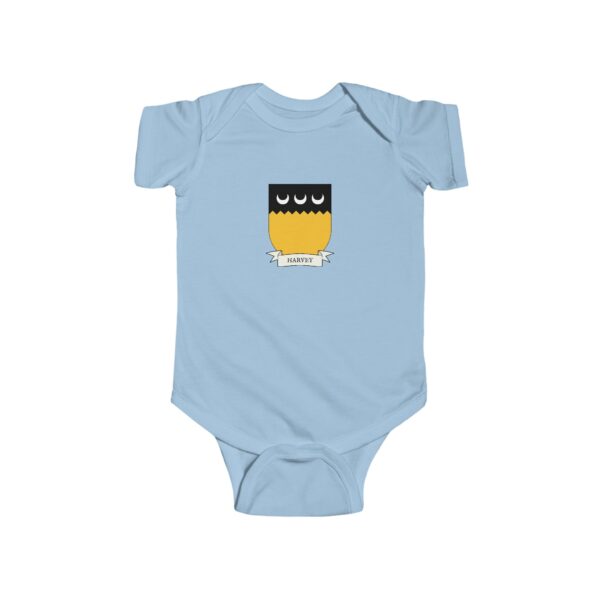 Harvey Family Coat of Arms Baby Onesie Bodysuit - Image 4