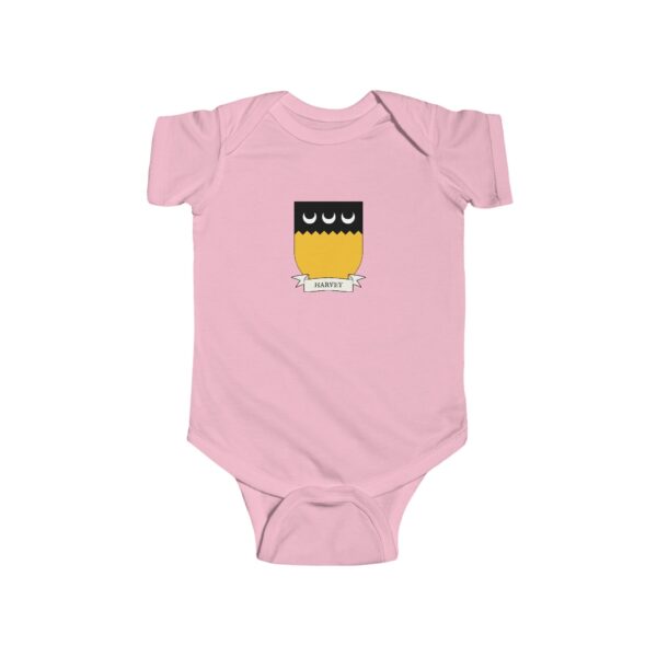 Harvey Family Coat of Arms Baby Onesie Bodysuit - Image 5