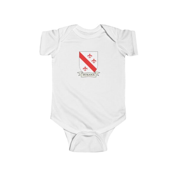 Murdock Family Coat of Arms Baby Onesie Bodysuit - Image 2