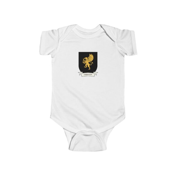 Griffin Family Coat of Arms Baby Onesie Bodysuit - Image 2