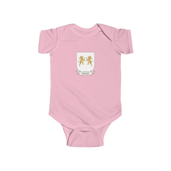 Collin Family Coat of Arms Baby Onesie Bodysuit - Image 5