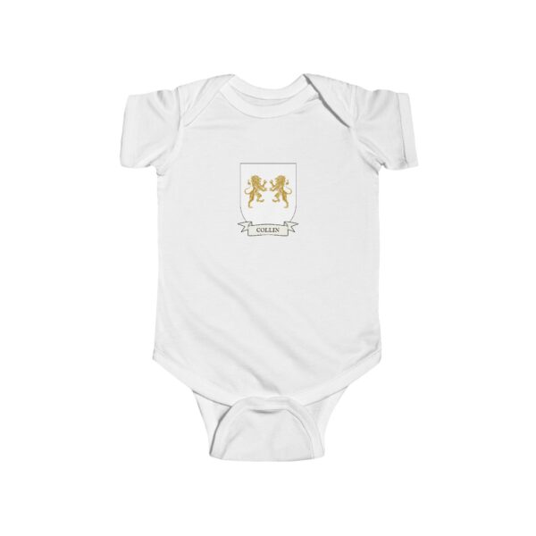 Collin Family Coat of Arms Baby Onesie Bodysuit - Image 2