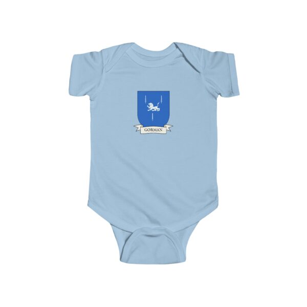 Gorman Family Coat of Arms Baby Onesie Bodysuit - Image 4