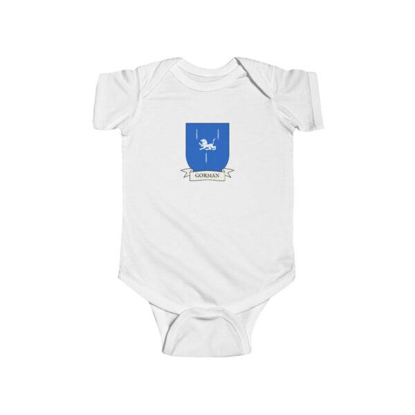 Gorman Family Coat of Arms Baby Onesie Bodysuit - Image 2