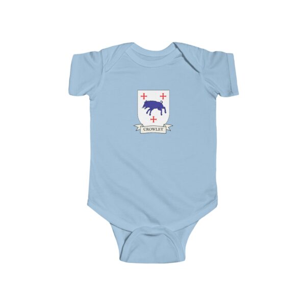 Crowley Family Coat of Arms Baby Onesie Bodysuit - Image 4