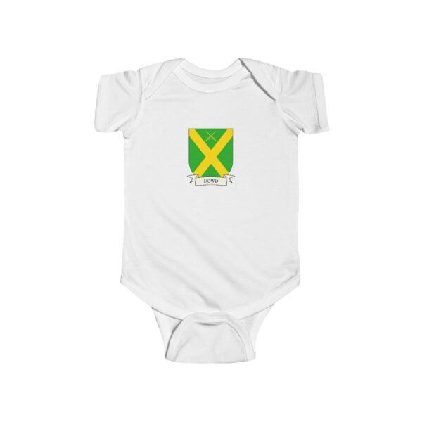 Dowd Family Coat of Arms Baby Onesie Bodysuit - Image 2