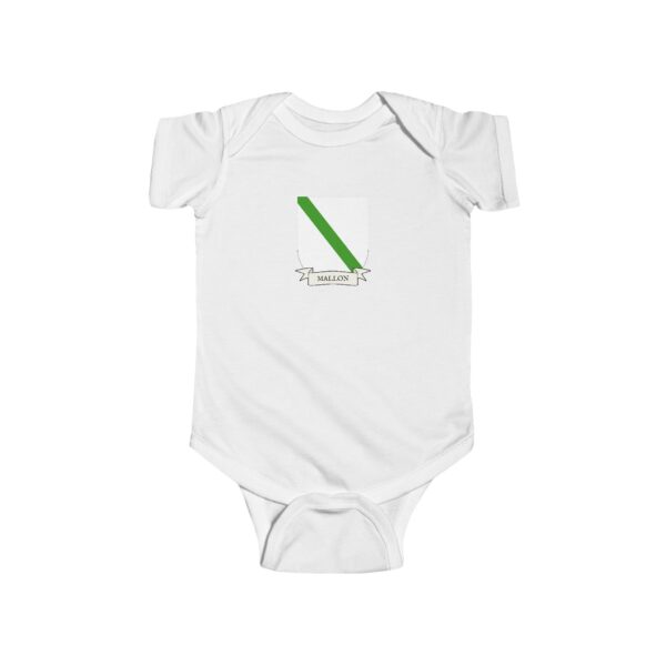 Mallon Family Coat of Arms Baby Onesie Bodysuit - Image 2