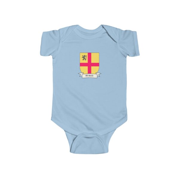 Burke Family Coat of Arms Baby Onesie Bodysuit - Image 4