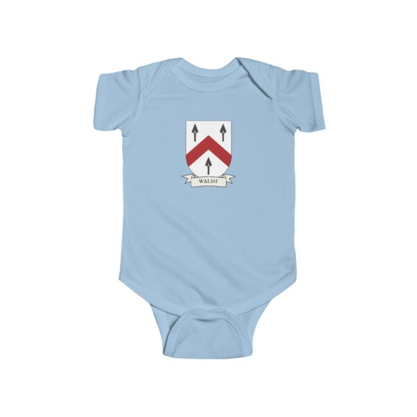 Walsh Family Coat of Arms Baby Onesie Bodysuit - Image 4