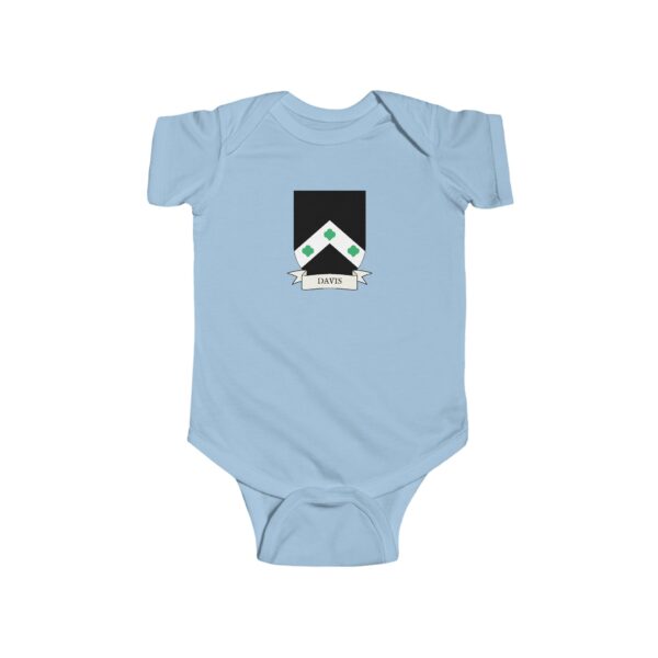 Davis Family Coat of Arms Baby Onesie Bodysuit - Image 4