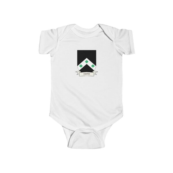 Davis Family Coat of Arms Baby Onesie Bodysuit - Image 2