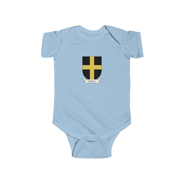 Howell Family Coat of Arms Baby Onesie Bodysuit - Image 4