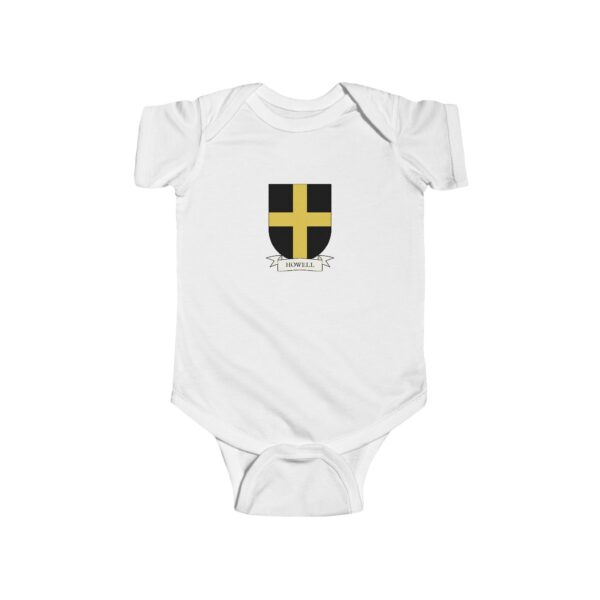 Howell Family Coat of Arms Baby Onesie Bodysuit - Image 2