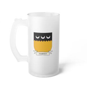 Harvey Family Coat of Arms Beer Mug