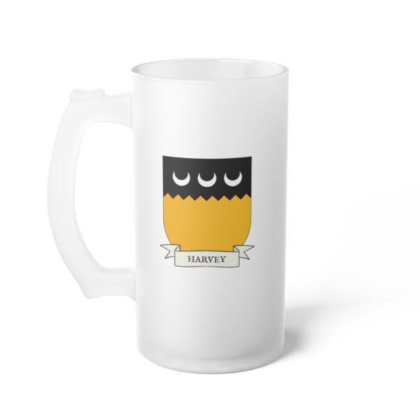 Harvey Family Coat of Arms Beer Mug