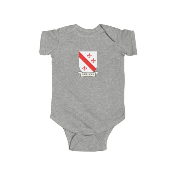 Murdock Family Coat of Arms Baby Onesie Bodysuit - Image 3