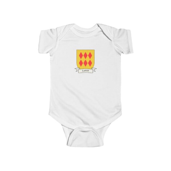 Lavin Family Coat of Arms Baby Onesie Bodysuit - Image 2