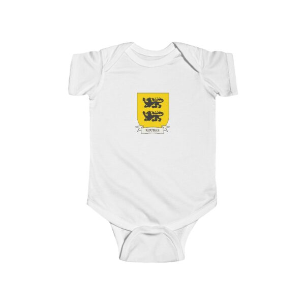Rourke Family Coat of Arms Baby Onesie Bodysuit - Image 2