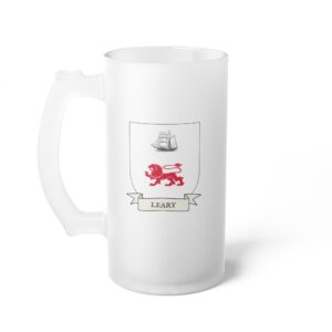 Leary Family Coat of Arms Beer Mug