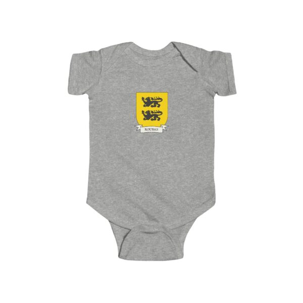 Rourke Family Coat of Arms Baby Onesie Bodysuit - Image 3