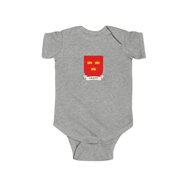 Grant Family Coat of Arms Baby Onesie Bodysuit - Image 3