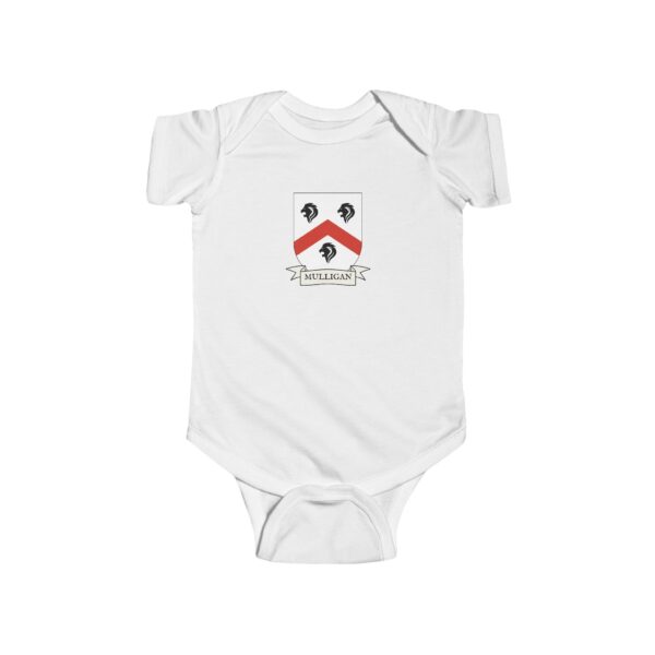 Mulligan Family Coat of Arms Baby Onesie Bodysuit - Image 2