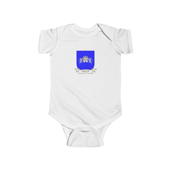Kelly Family Coat of Arms Baby Onesie Bodysuit - Image 2